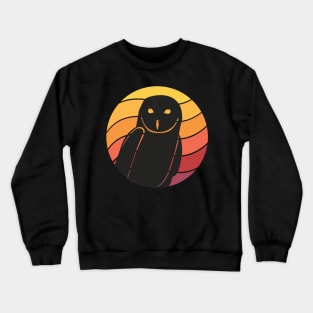 Owl Vintage Retro Sunset Crewneck Sweatshirt